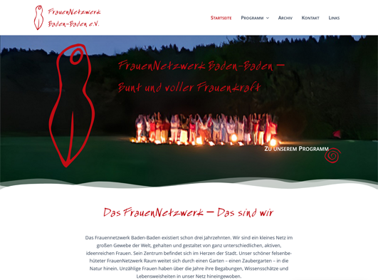 Website FrauenNetzwerk Baden-Baden