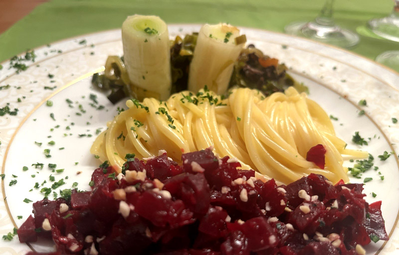 Merliana - Safran Pasta Rot Grün